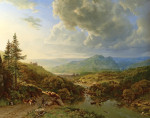 ₴ Картина пейзаж известного художника от 209 грн.: Пастухи с коровами в горном пейзаже