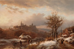₴ Картина пейзаж известного художника от 184 грн.: Зимний пейзаж с видом на Клев вдалеке