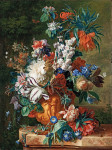 ₴ Картина натюрморт известного художника от 170 грн.: Букет цветов в урне