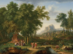 ₴ Картина пейзаж відомого художника від 242 грн.: Аркадській пейзаж з бюстом флори