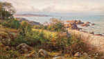 ⚓ Картина морской пейзаж художника от 164 грн.: Парусник у побережья