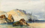 ⚓Картина морской пейзаж художника от 174 грн.: Судоходство у берегов Гранвилля, Нормандия