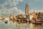 ₴ Картина міський пейзаж художника від 184 грн.: Вид на Венецію з Сан-П'єтро ді Кастелло