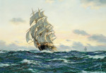 ₴ Картина морской пейзаж современного художника от 189 грн.: Закат - северная часть Тихого океана
