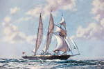 ⚓Репродукція морський краєвид від 184 грн.: Навчальний корабель "Cер Уїнстон Черчілль" на всіх вітрилах