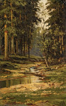 ₴ Картина пейзаж известного художника от 146 грн: Лесной ручей