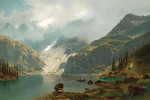 ₴ Репродукция пейзаж от 217 грн.: Вид на Энгстлензее в Бернском нагорье