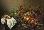 ₴ Картина натюрморт известного художника от 189 грн.: Натюрморт с фруктами и кубком