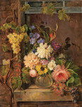 ₴ Картина натюрморт відомого художника від 176 грн.: Квіти і виноград