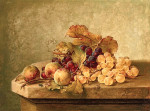 ₴ Картина натюрморт  художника от 194 грн.: Виноград и сливы