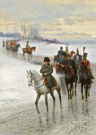 ₴ Картина бытового жанра художника от 180 грн.: Наполеон ведет свою армию