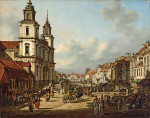 ₴ Картина городской пейзаж художника от 224 грн.: Крестовоздвиженская церковь в Варшаве