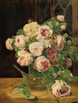 ₴ Купить натюрморт известного художника от 197 грн.: Букет роз на окне