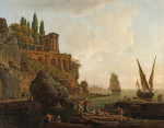 ⚓Картина морской пейзаж известного художника от 248 грн.: Воображаемый пейзаж, сцена итальянской гавани
