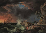 ₴ Картина морський пейзаж відомого художника від 236 грн.: Корабельна аварія з фігурами, що виходять на берег