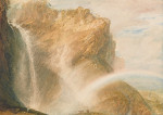 ₴ Картина пейзаж известного художника от 230 грн.: Верхний водопад Райхенбах, радуга