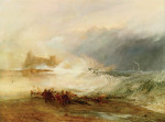 ⚓Картина морской пейзаж известного художника от 236 грн.: Побережье Нортумберленда с пароходом, помогающим кораблю у берега