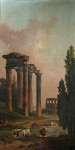 ₴ Картина пейзаж відомого художника від 282 грн.: Архітектурне капричіо з руїнами Храму Сатурна і Колізею на задньому плані