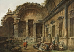 ₴ Картина пейзаж відомого художника від 230 грн.: Інтер'єр храму Діани в Німі