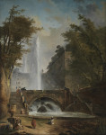 ₴ Картина пейзаж відомого художника від 248 грн.: Сходи і фонтан у парку римської вілли