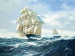 ⚓Репродукція морський краєвид від 242 грн.: "Таппінг" і "Аріель", велика чайна гонка 1866 року