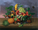 ₴ Репродукция натюрморт от 247 грн.: Натюрморт с ананасом и фруктами в греческой чаше