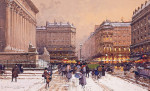 ₴ Картина міський пейзаж відомого художника від 236 грн.: Площа Біржі, Париж