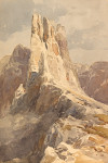 ₴ Репродукция пейзаж от 370 грн.: Вид на башни Вайолет в Доломитовых Альпах
