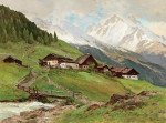 ₴ Картина пейзаж художника від 242 грн.: Ферма в горах