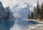 ₴ Картина пейзаж художника від 230 грн.: Озеро Браєс