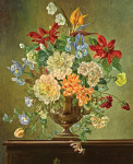 ₴ Репродукція квітковий натюрморт від 302 грн.: Натюрморт із змішаними квітами