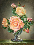 ₴ Картина натюрморт відомого художника від 197 грн.: Ваза з трояндами
