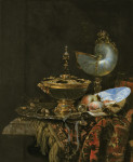 ₴ Картина натюрморт известного художника от 245 грн.: Натюрморт с чашей Гольбейна, кубком наутилус, стеклянным кубком и блюдом с фруктами