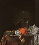 ₴ Картина натюрморт известного художника от 228 грн.: Натюрморт с фруктами и бокалами на серебряной тарелке