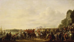 ₴ Репродукция бытовой жанр от 193 грн.: Остановка Карла II во время своего путешествия из Роттердама в Гаагу