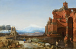 ₴ Картина пейзаж художника от 218 грн.: Итальянский пейзаж со стеной Аврелиана