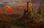 ₴ Репродукція краєвид від 211 грн.: Сторожова вежа в Італії