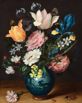 ₴ Картина натюрморт відомого художника від 250 грн.: Букет квітів у фарфоровій вазі