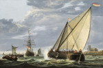 ⚓Картина морской пейзаж известного художника от 224 грн.: Судоходство по Маасу, Дордрехт