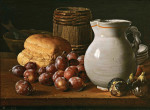 ₴ Картина натюрморт відомого художника від 206 грн.: Оселедець, часник, хліб та кухонне начиння