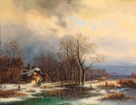 ₴ Репродукция пейзаж от 247 грн.: Обширный зимний пейзаж