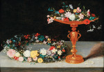₴ Картина натюрморт відомого художника від 223 грн.: Тазза з квітами та вінок із квітів