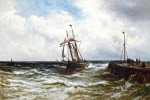 ⚓Картина морской пейзаж художника от 217 грн.: Вход в гавань, Дордрехт
