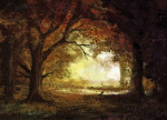 ₴ Картина пейзаж известного художника от 229 грн.: Восход солнца в лесу