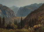 ₴ Картина пейзаж известного художника от 235 грн.: Проход в Скалистые горы