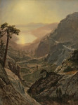 ₴ Картина пейзаж известного художника от 200 грн.: Вид на озеро Доннер