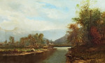 ₴ Картина пейзаж известного художника от 199 грн.: Белые горы, Франкония Нотч, Нью-Гэмпшир