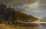 ₴ Картина пейзаж известного художника от 211 грн.: Озеро Эхо, Горы Франкония, Нью-Гэмпшир