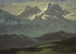 ₴ Картина краєвид відомого художника від 199 грн.: Літній сніг на вершинах гір