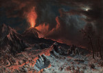 ₴ Картина пейзаж відомого художника від 229 грн.: Гора Везувій опівночі